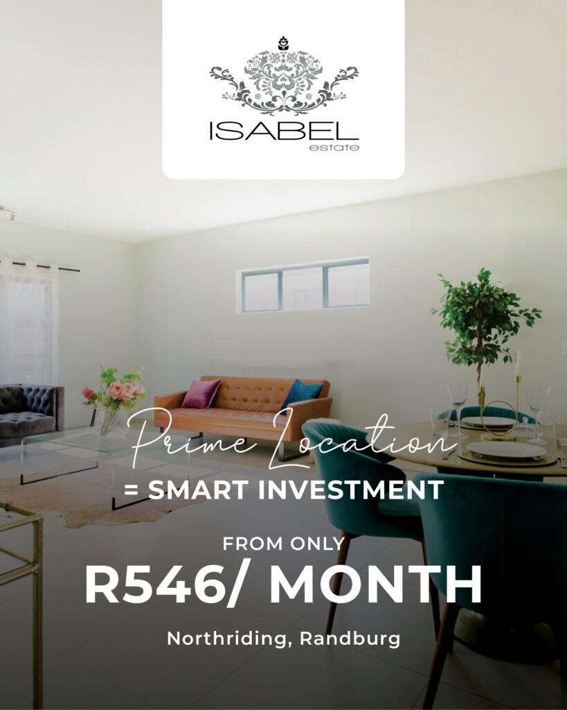 Isabel Estate in Northriding, Randburg - Own prime buy to let investment property from only R546/ month. Image of actual interior of show room apartment